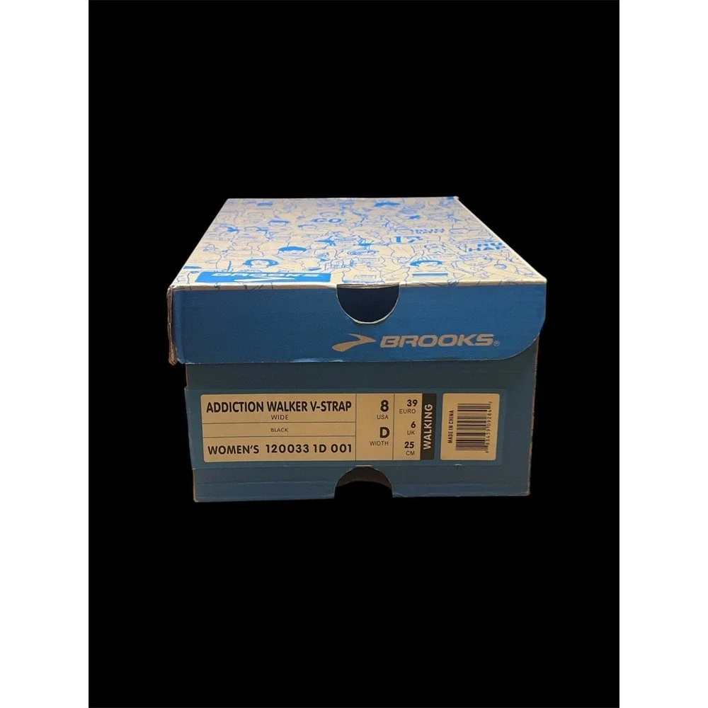 Size 8 - Brooks Addiction Walker V-Strap Black - 120033-1D-001‎